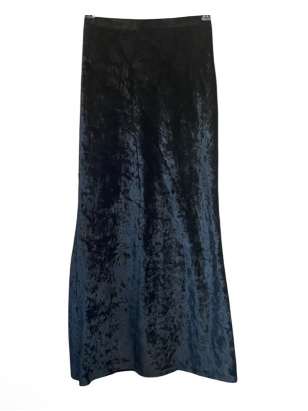 Express Womens Vintage Y2k Black Velvet Long Maxi Pencil Skirt Goth
